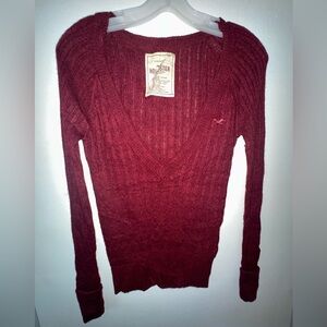 Burgundy Hollister Women's Sweater